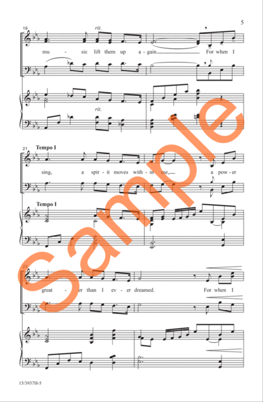 When I Sing When I Sing 3-Part scores gallery preview page 5