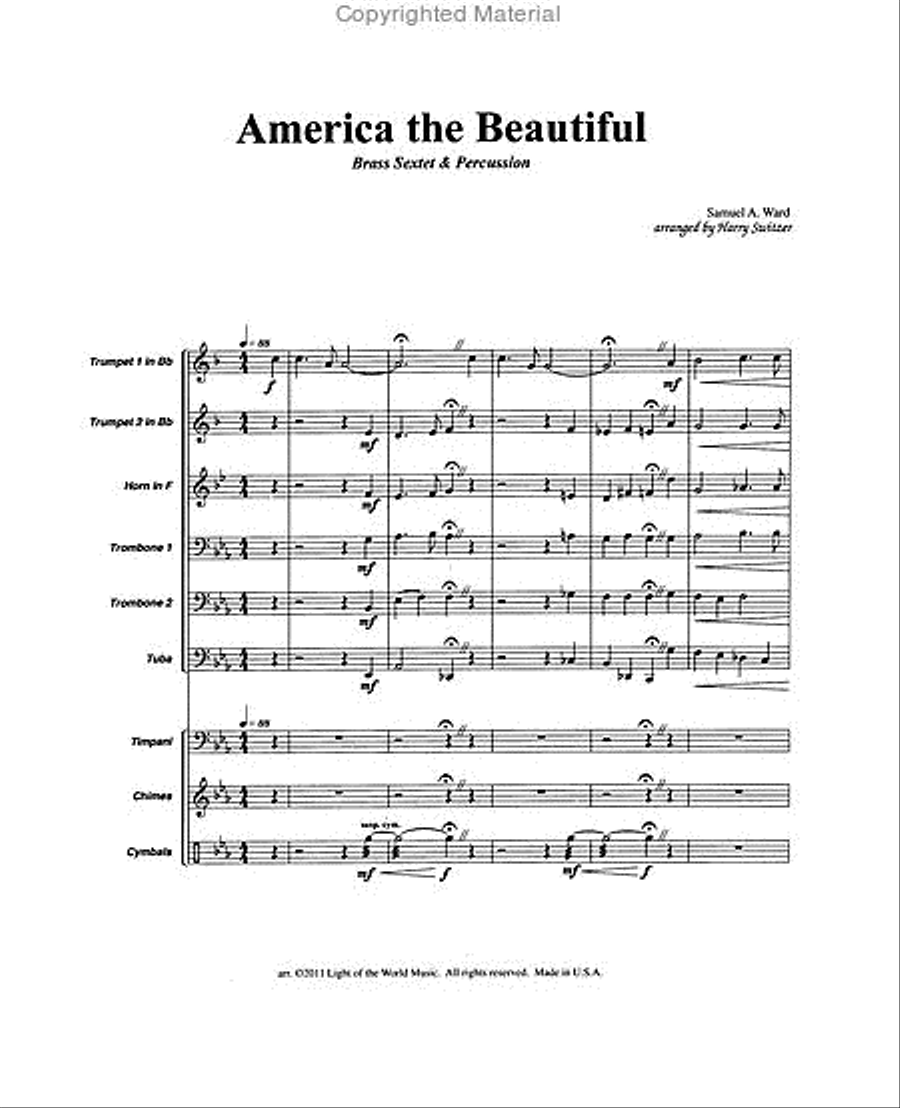 America The Beautiful Brass Ensemble scores gallery preview page 2