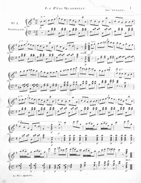 The Peri Quadrilles for the Piano-Forte
