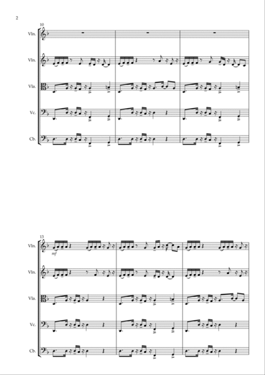 Another Brick In The Wall Cello scores gallery preview page 2
