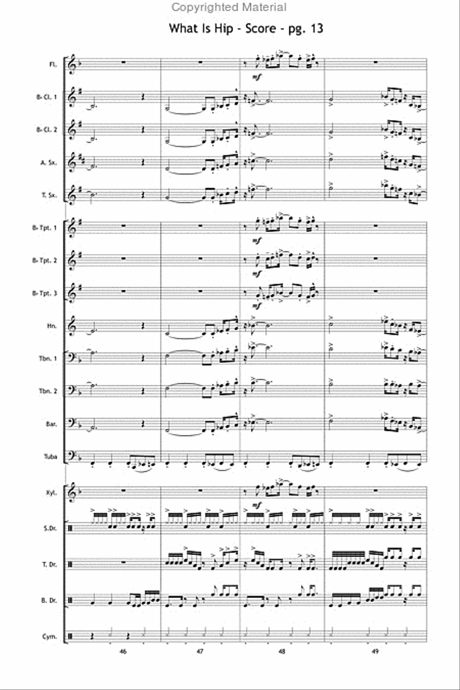 What Is Hip What Is Hip Marching Band scores gallery preview page 14
