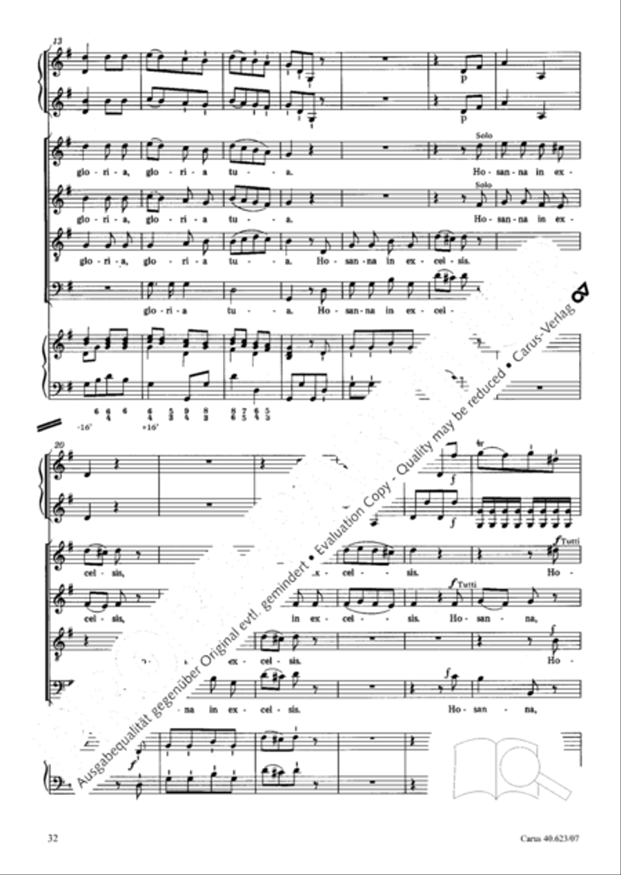 Missa brevis in G major Missa brevis in G major 4-Part scores gallery preview page 33