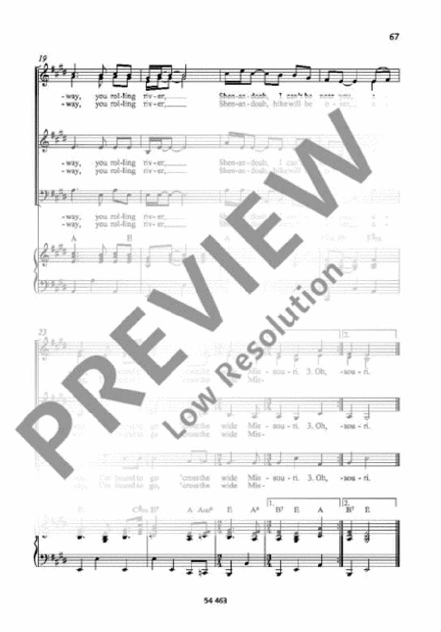 Oh Shenandoah A Cappella scores gallery preview page 4