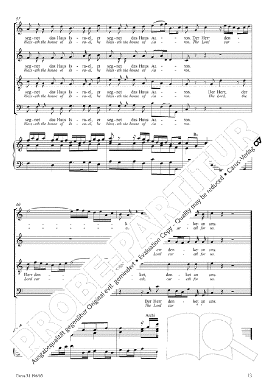 The Lord is mindful of us (Der Herr denket an uns) STB scores gallery preview page 14
