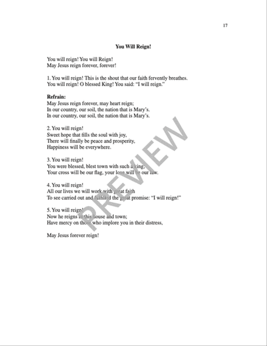 Tu Reinaras Tu Reinaras 4-Part scores gallery preview page 2
