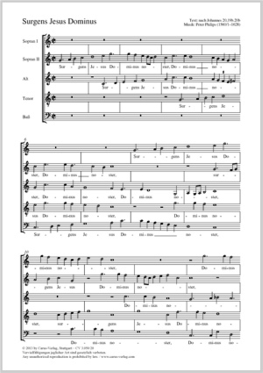 Surgens Jesus Dominus Surgens Jesus Dominus SSATB scores gallery preview page 1