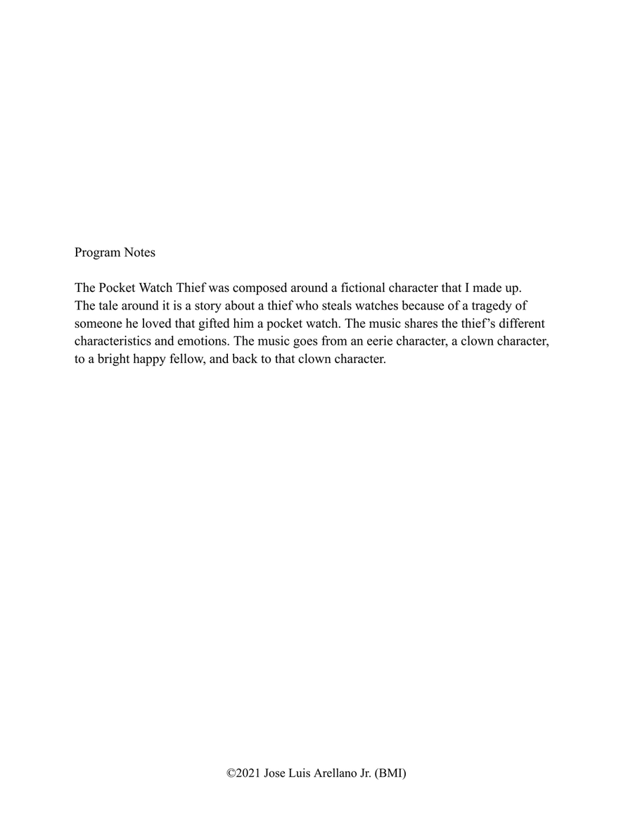 The Pocket Watch Thief B-Flat Clarinet scores gallery preview page 2