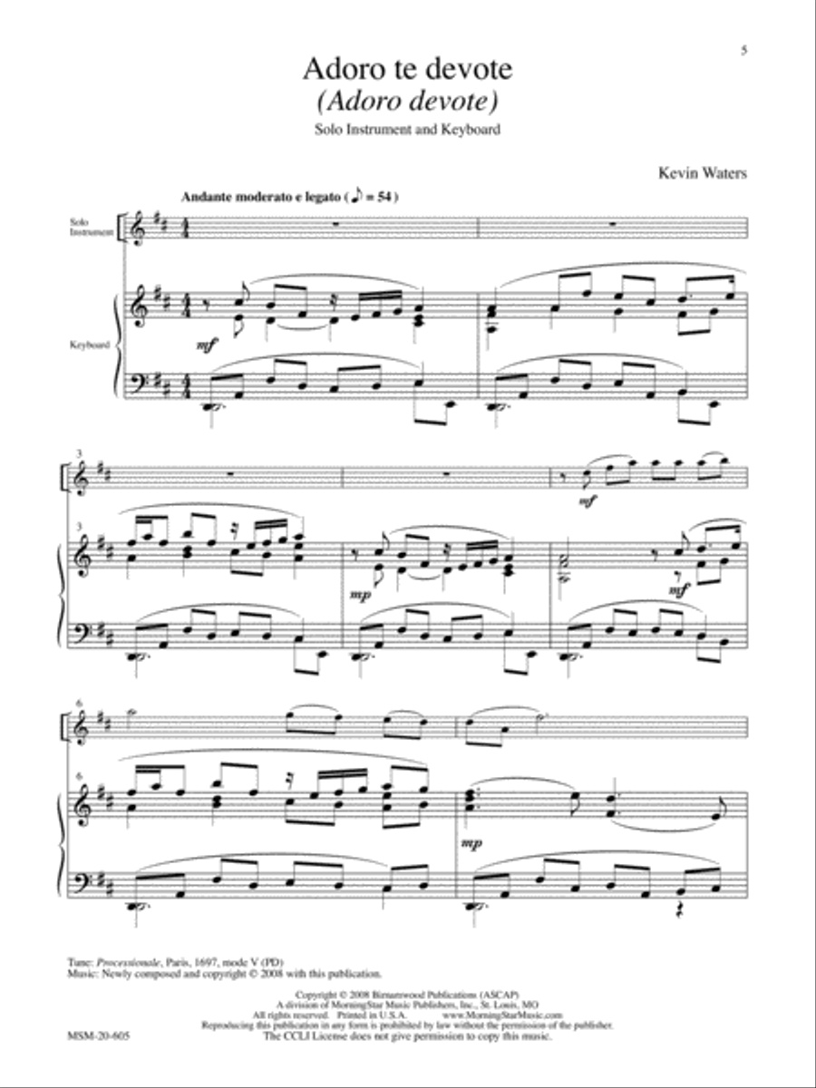 Three Chant-Based Pieces for Solo Instrument and Keyboard image number null