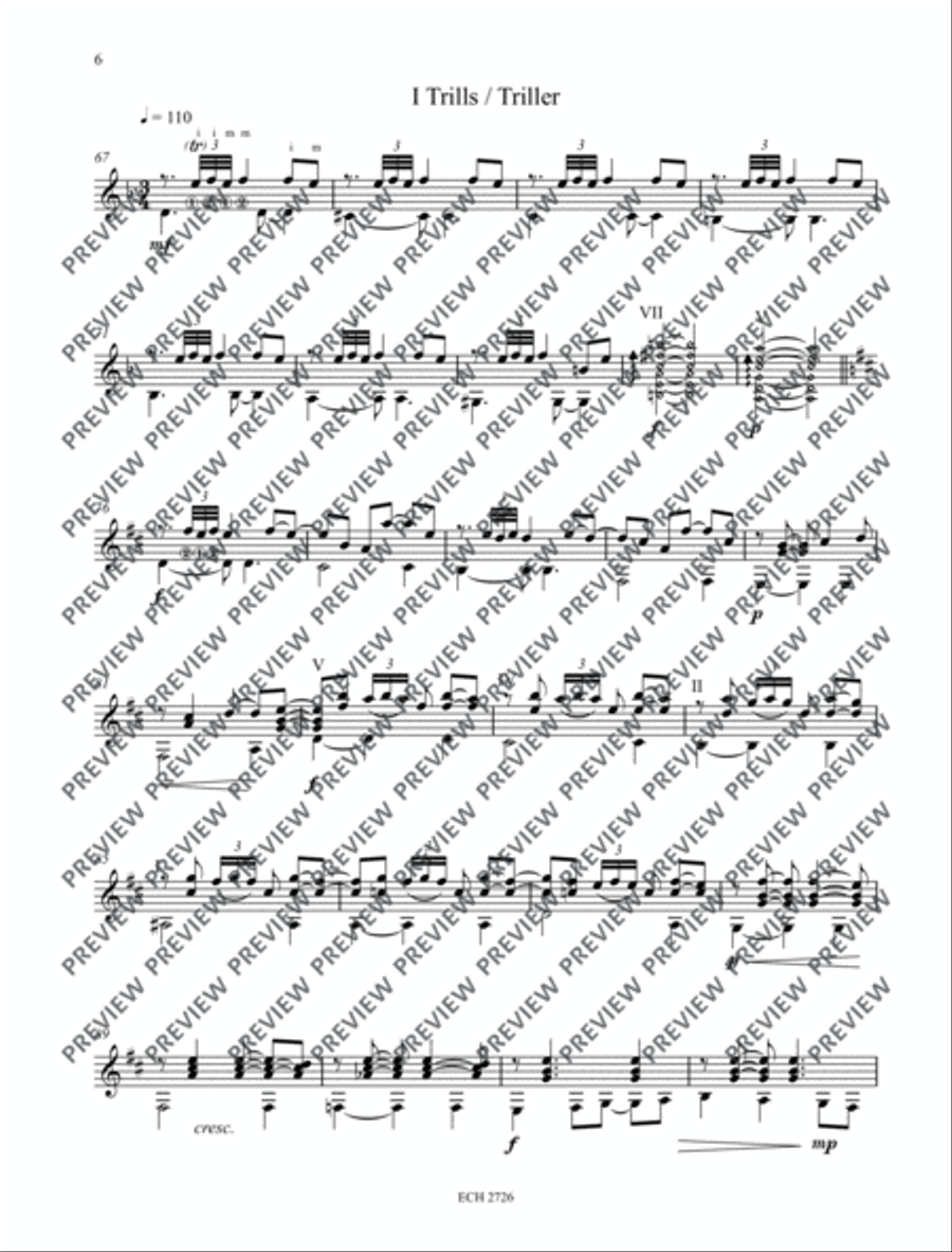 Feuerbach Variations Classical Guitar scores gallery preview page 7