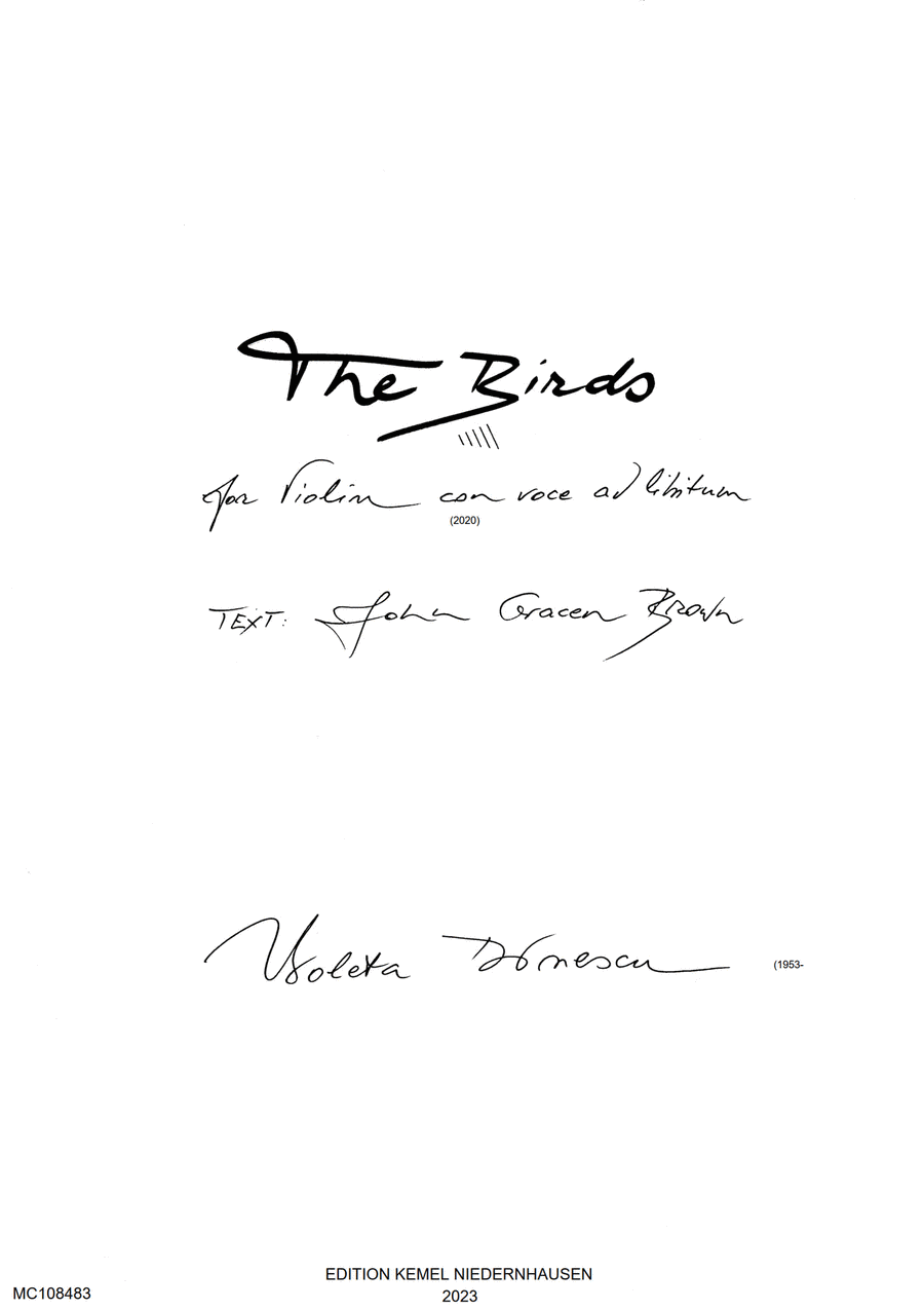 The birds The birds Voice scores gallery preview page 1