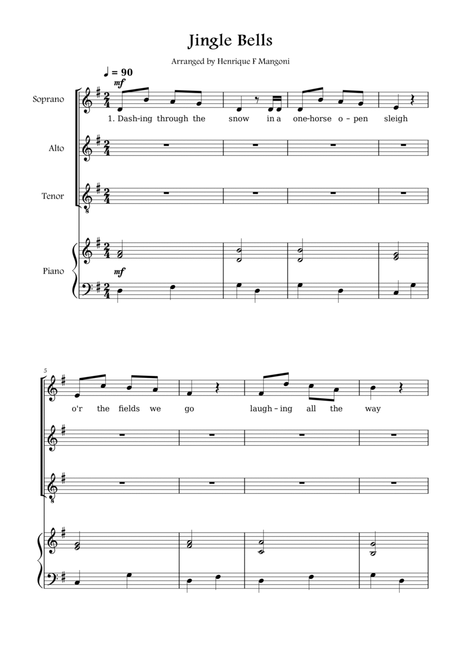Jingle Bells SAT scores gallery preview page 1