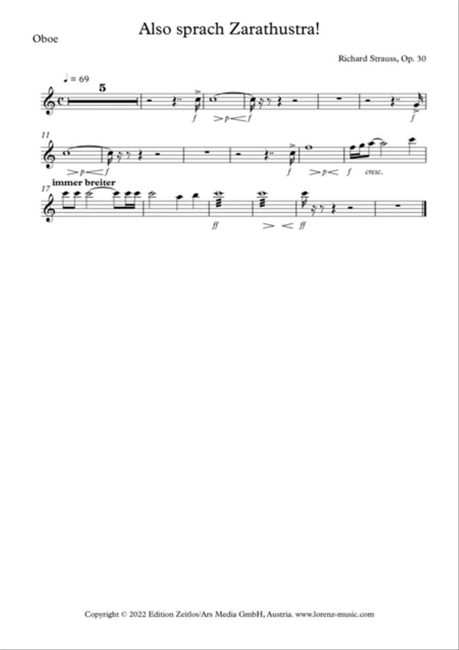 Also Sprach Zarathustra Full Orchestra scores gallery preview page 5