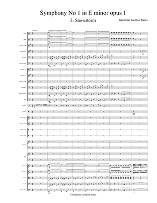 Symphony No 1 in E minor "Nordic" Opus 1 - 3rd movement (3 of 3) - Score Only
