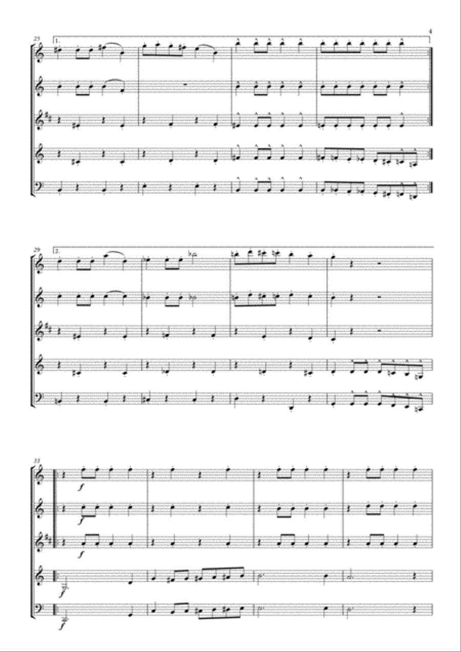 Entry of the Gladiators arranged for Wind Quintet Woodwind Quintet scores gallery preview page 5
