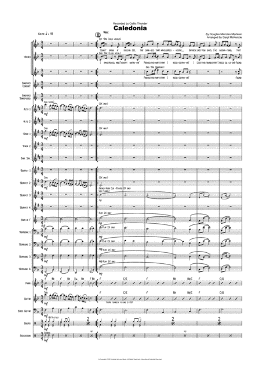 Caledonia Caledonia Jazz Ensemble scores gallery preview page 1