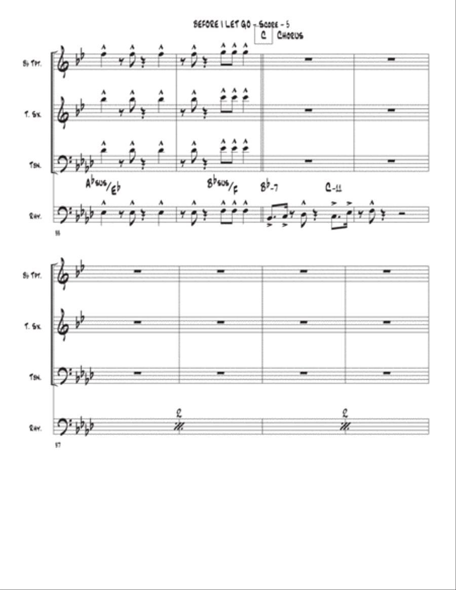 Before I Let Go Tenor Saxophone scores gallery preview page 5
