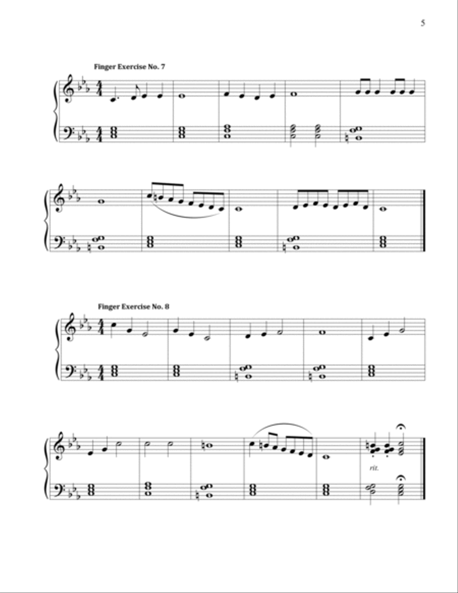 Finger Exercise Collection for Harmonic Minor Scales Piano Method scores gallery preview page 5