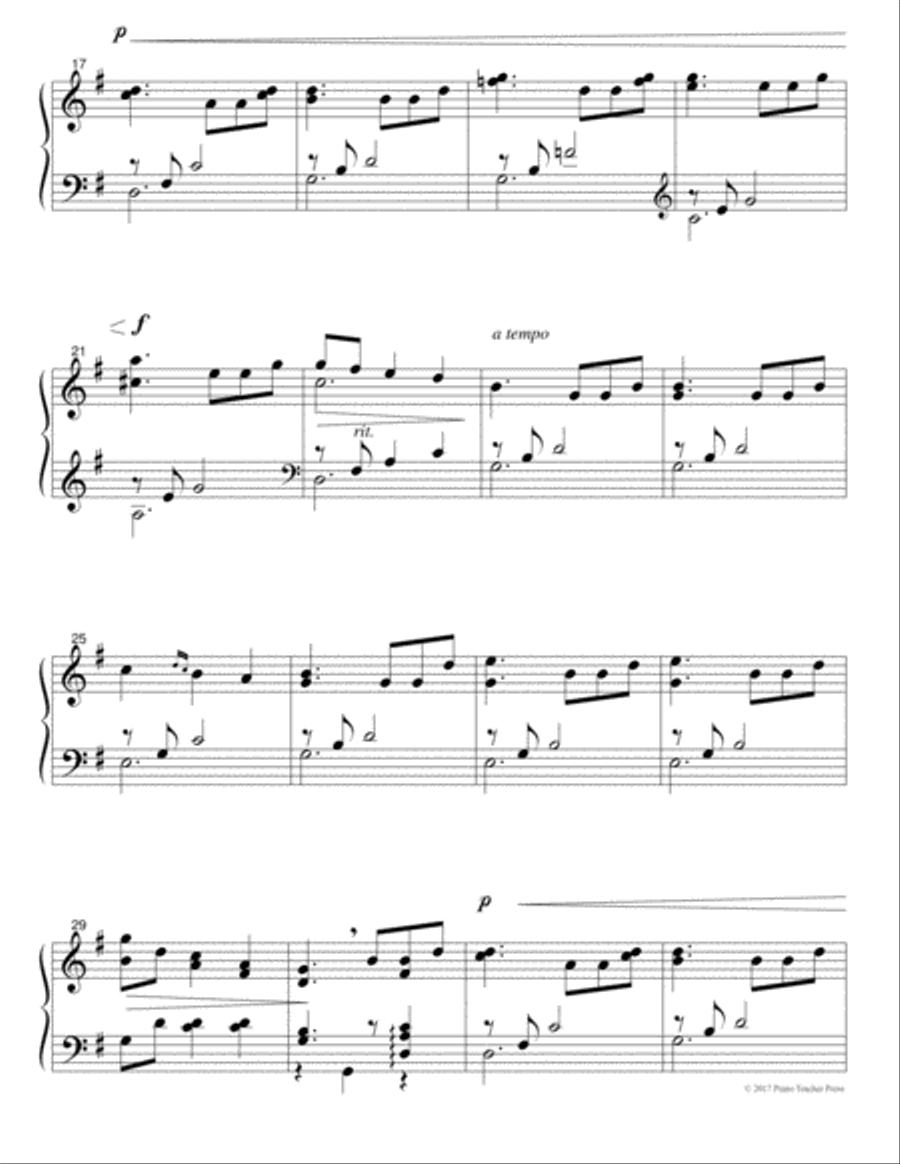 Brahms - Waltz in Ab (Opus 39 #15) Piano Method scores gallery preview page 3