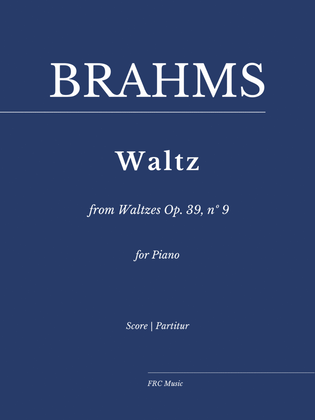 Book cover for Brahms: Waltz (from Waltzes Op. 39, nº 9) as played by Víkingur Ólafsson