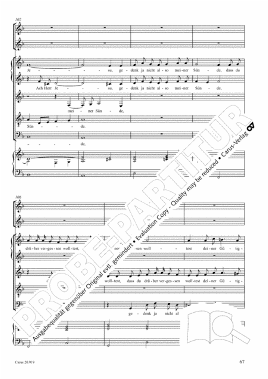 Opera varia I. Works with 1-7 parts (Complete edition, vol. 19) [Werke mit 1-7 obligaten Stimmen] Score scores gallery preview page 124