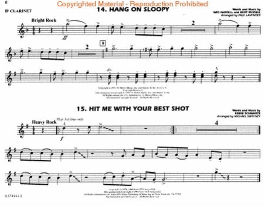 Jock Jams Super Book – Bb Clarinet Marching Band scores gallery preview page 3