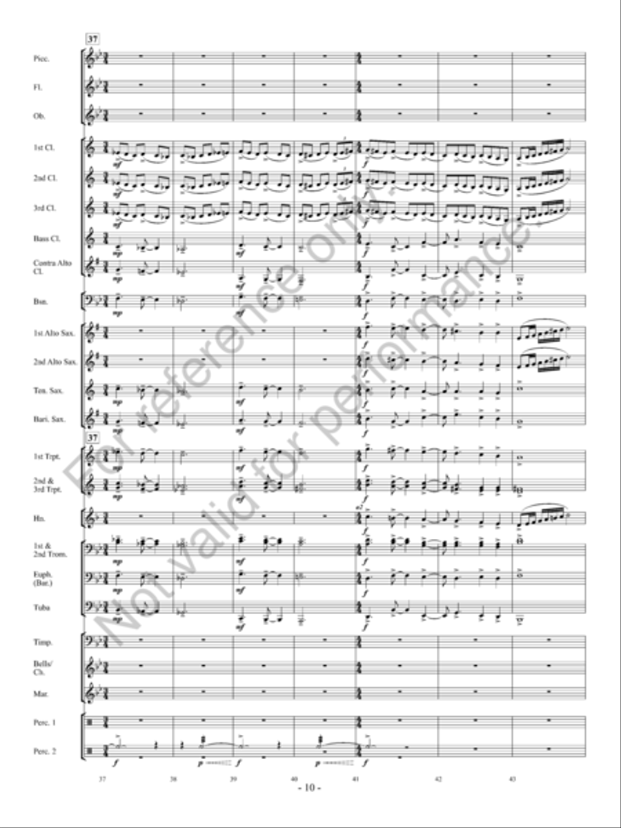 Into The Sunset Concert Band scores gallery preview page 11