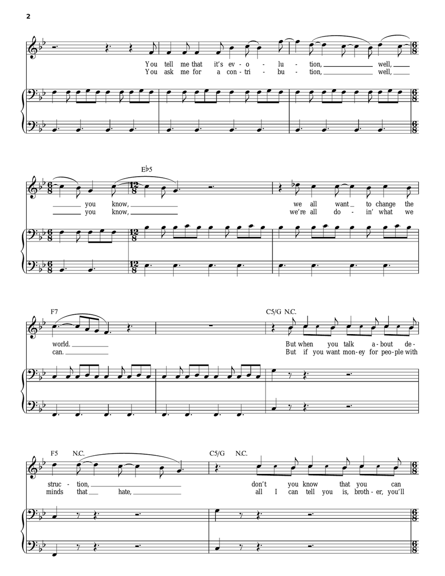 Revolution Piano, Vocal scores gallery preview page 2