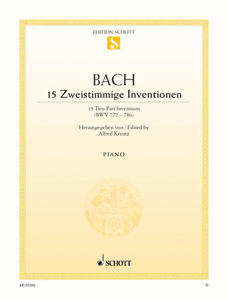 15 Two-Part Inventions, BWV 772-786