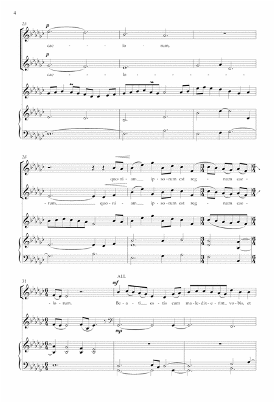 Beatitude V: Beati qui persecutionem (Blessed are the persecuted) Women's Choir scores gallery preview page 4