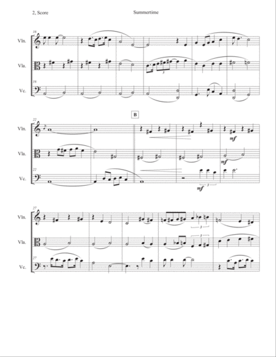 Summertime String Trio scores gallery preview page 2
