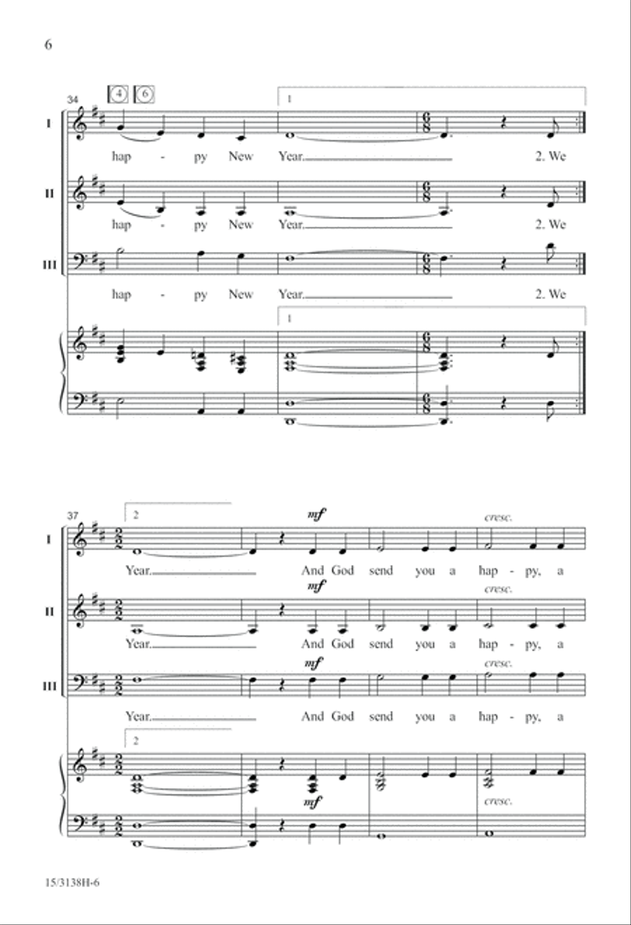 A Caroling Couplet A Caroling Couplet 3-Part scores gallery preview page 6