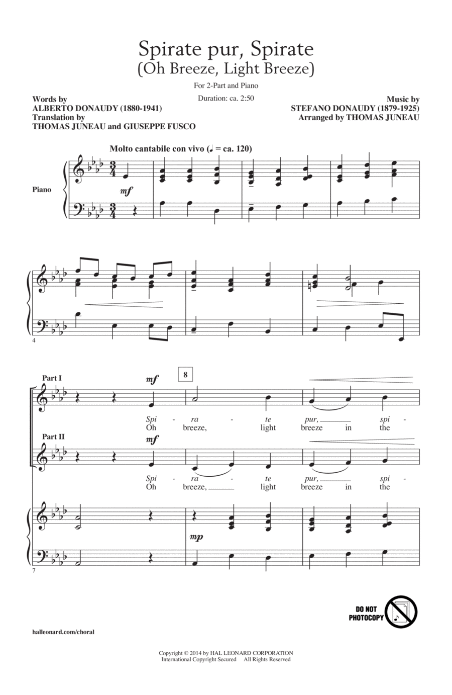 Spirate Pur, Spirate (Oh Breeze, Light Breeze) 2-Part scores gallery preview page 1