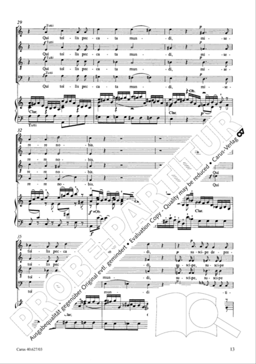 Mass in C Major 4-Part scores gallery preview page 14