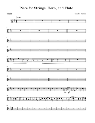 Piece for Strings, Horn, and Flute - Viola Part