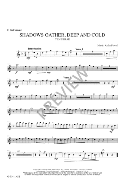Shadows Gather, Deep and Cold - Instrument edition