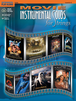 Book cover for Movie Instrumental Solos for Strings - Cello (Book and CD)