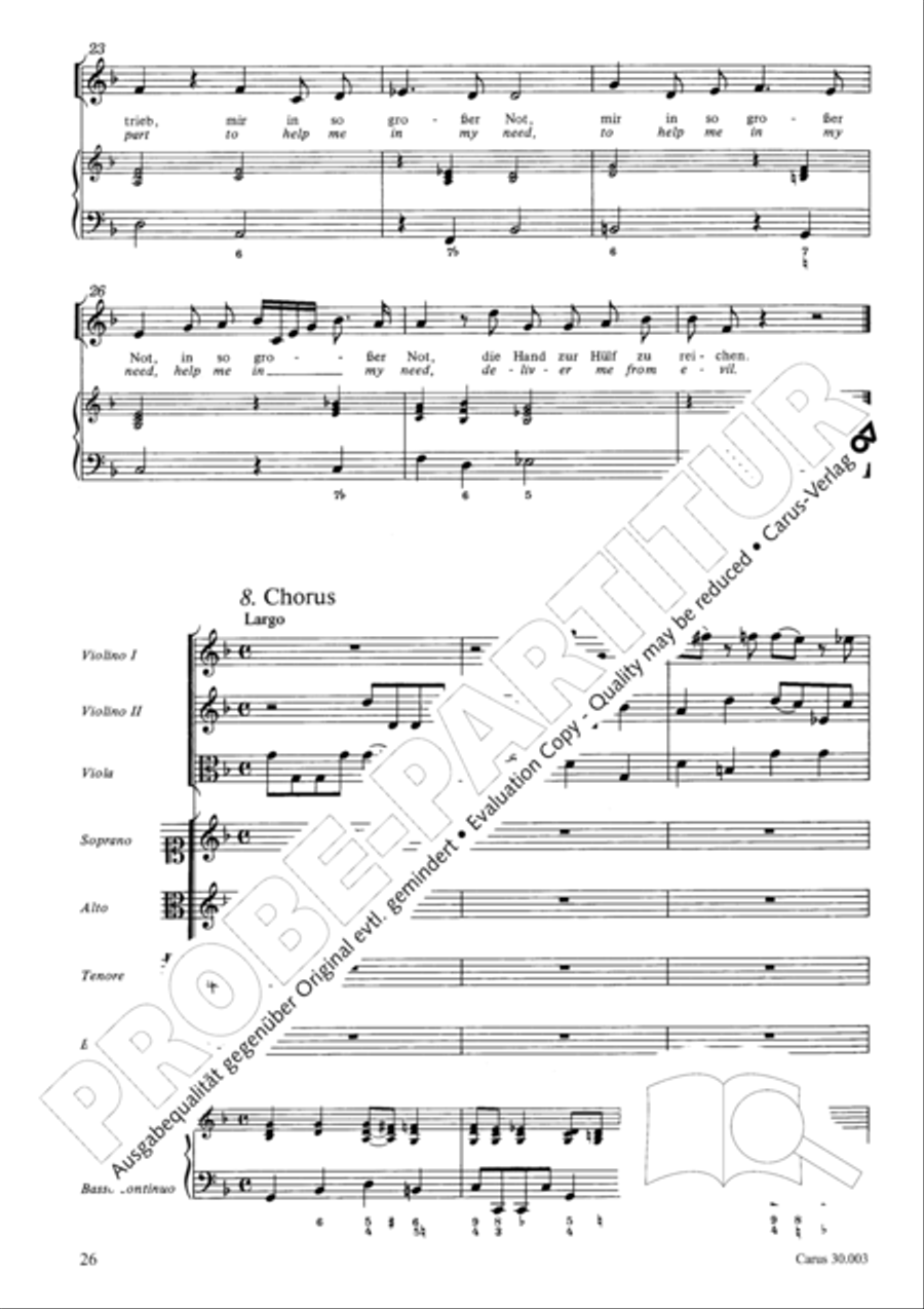 Yes, you rather burden me here (Ja, mir hast du Arbeit gemacht) 4-Part scores gallery preview page 27