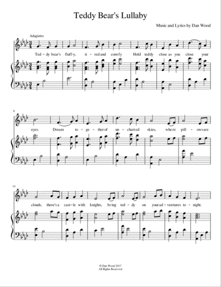 Teddy Bear's Lullaby Teddy Bear's Lullaby Voice scores gallery preview page 2
