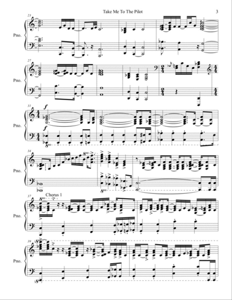 Take Me To The Pilot Piano Solo scores gallery preview page 3