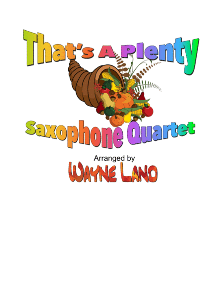 That's A Plenty (Saxophone Quartet) Saxophone Quartet scores gallery preview page 1