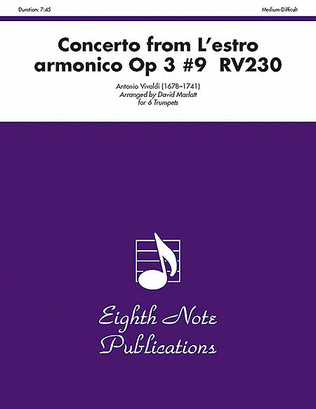 Book cover for Concerto (from L'estro Armonico, Op 3 #9 RV230)