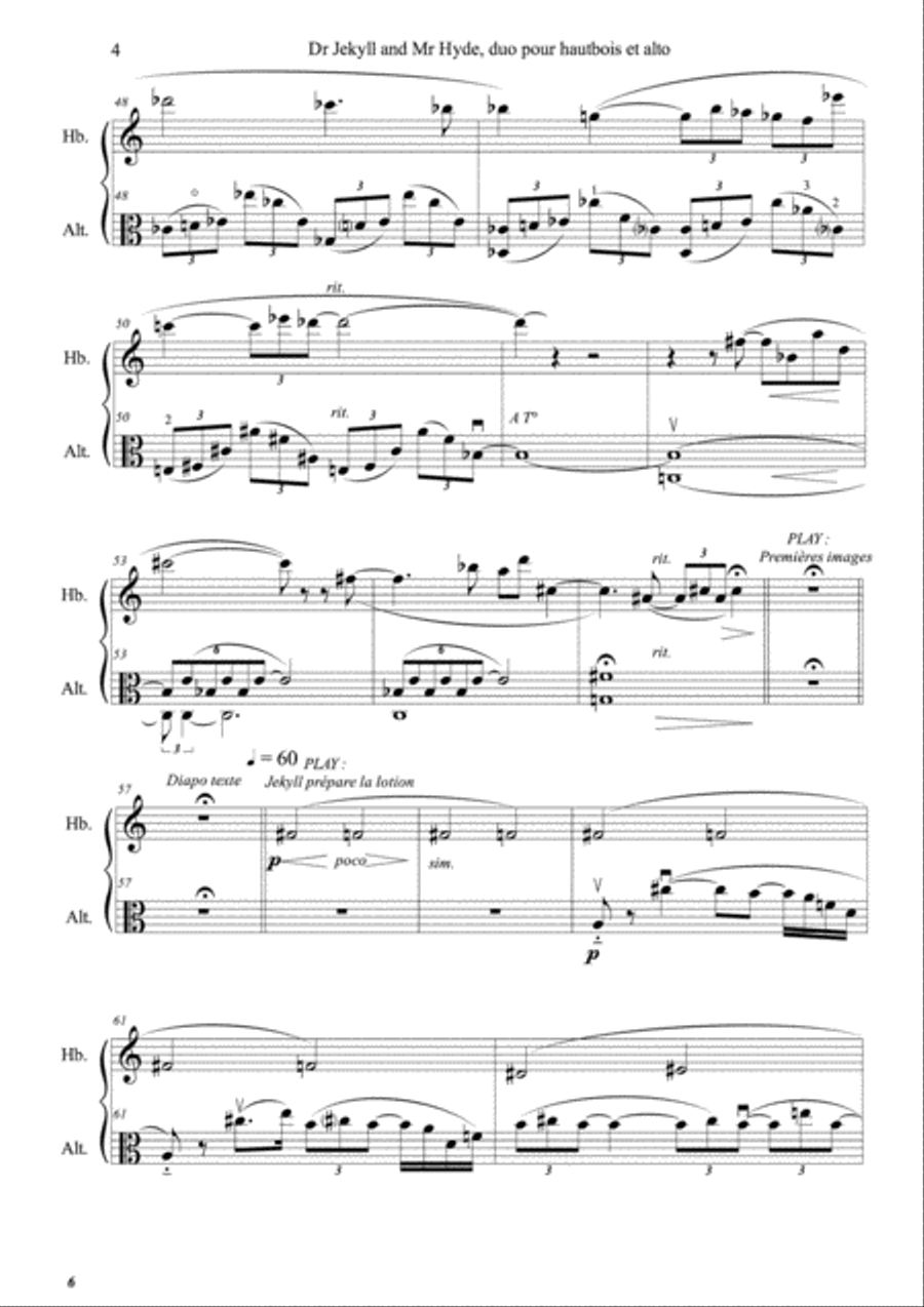 Dr Jekyll and Mr Hyde --- for Oboe and viola --- JCM 2014 Oboe scores gallery preview page 5