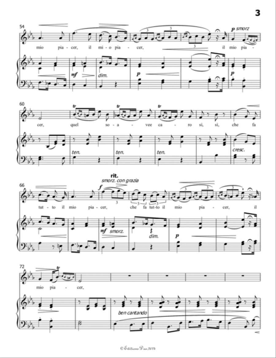 Pur dicesti,o bocca bella, by Antonio Lotti, in E flat Major Voice scores gallery preview page 5