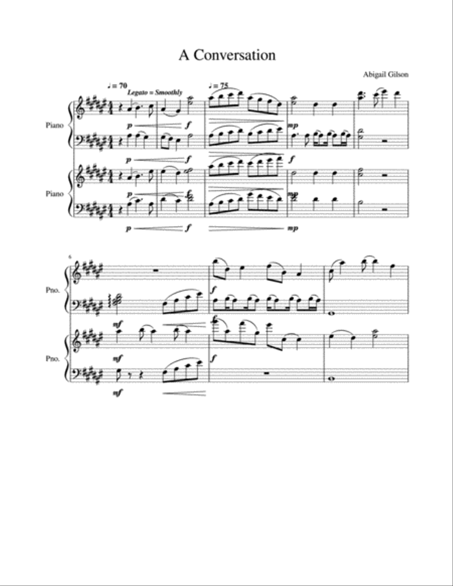 A Conversation Piano scores gallery preview page 3