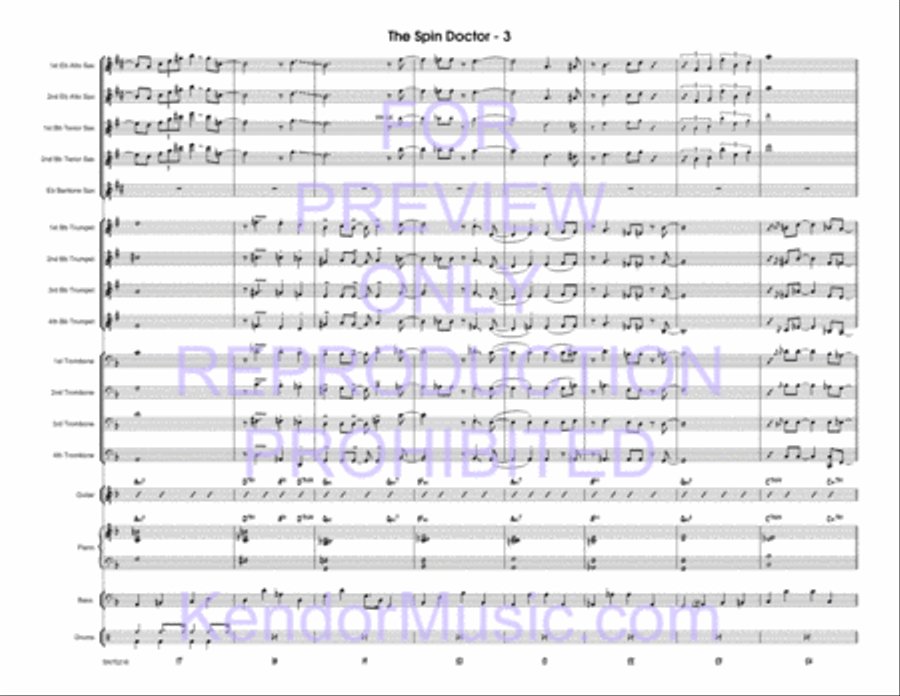Sorry, Wrong Number (Full Score) Jazz Ensemble scores gallery preview page 4