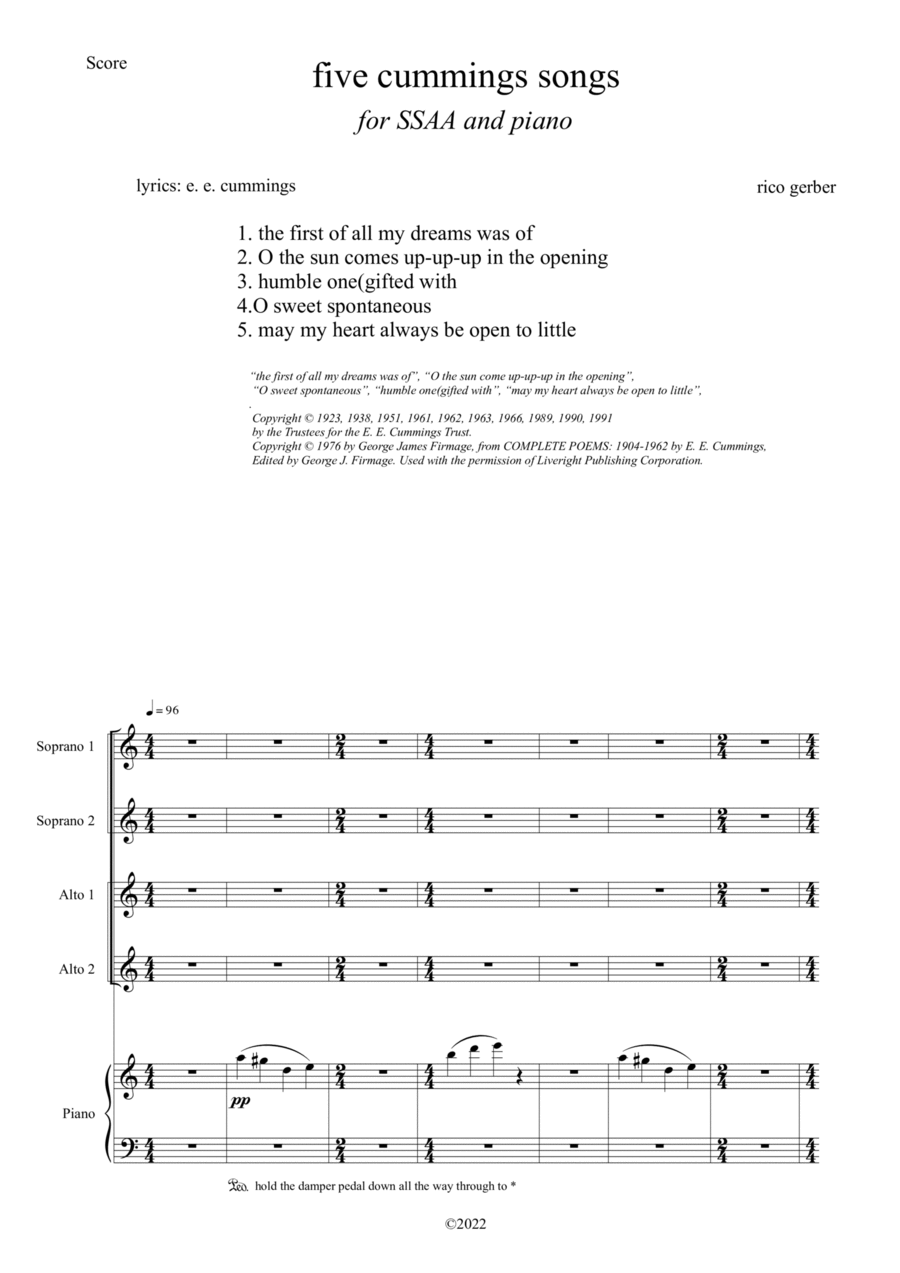 5 cummings songs SSAA scores gallery preview page 1
