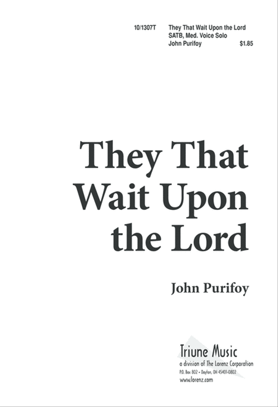 They that wait Upon the Lord 4-Part scores gallery preview page 1