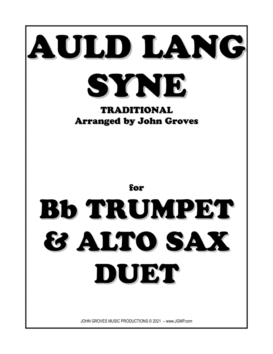 Auld Lang Syne - Trumpet & Alto Sax Duet image number null