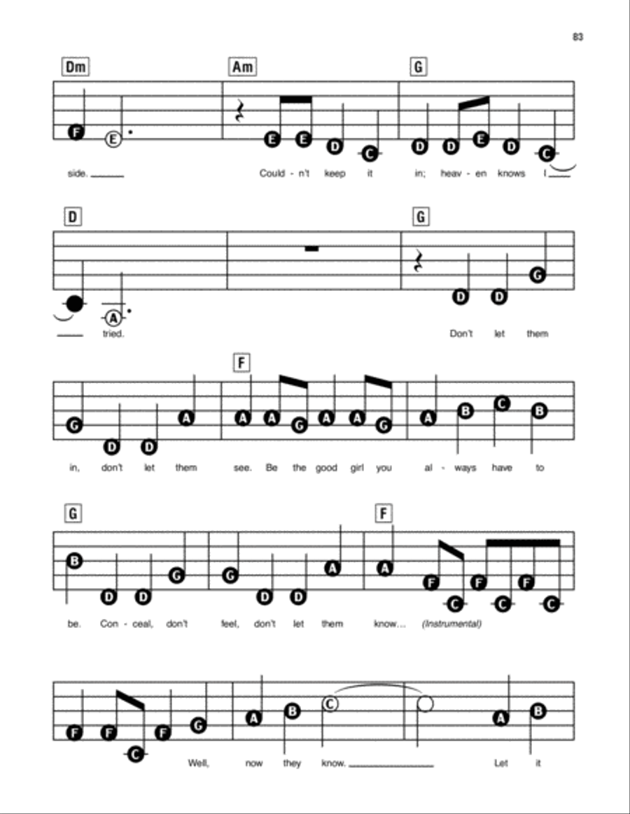 Let It Go (from Frozen) Electronic Keyboard scores gallery preview page 2