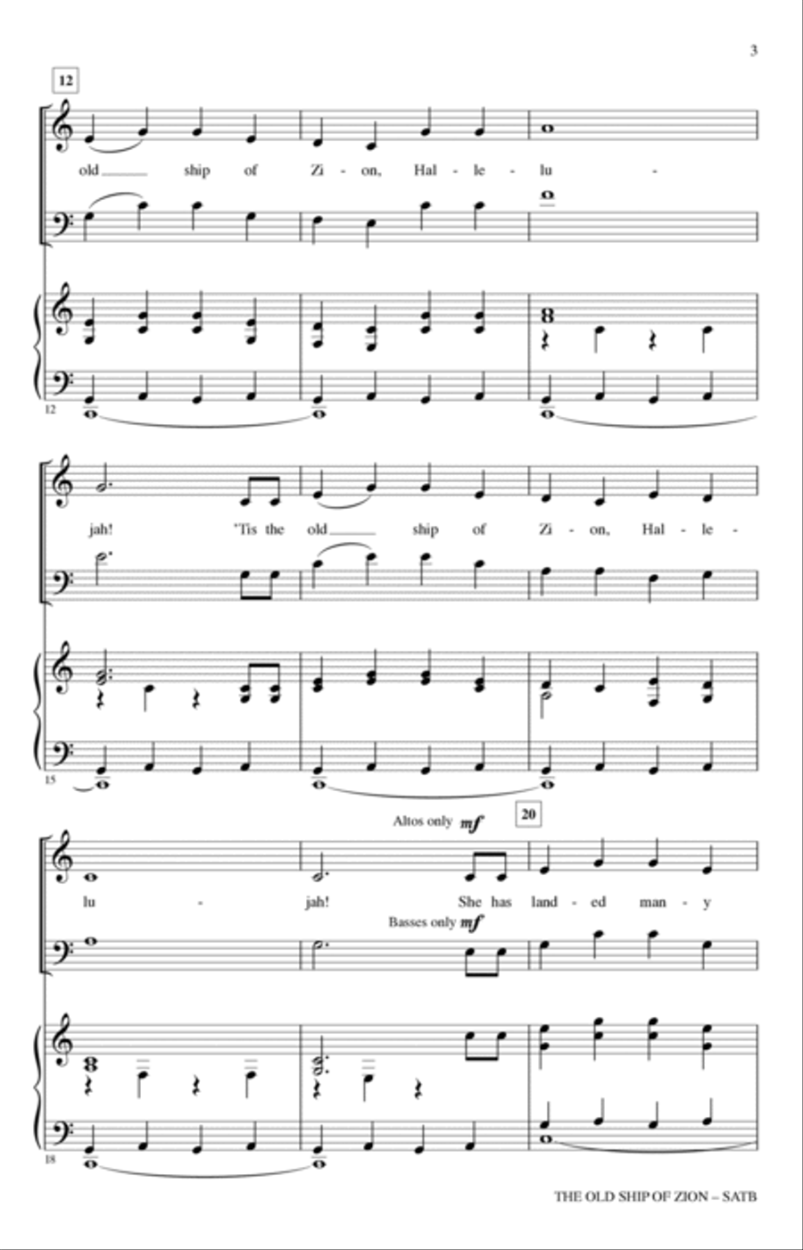The Old Ship Of Zion (arr. John Leavitt) 4-Part scores gallery preview page 2